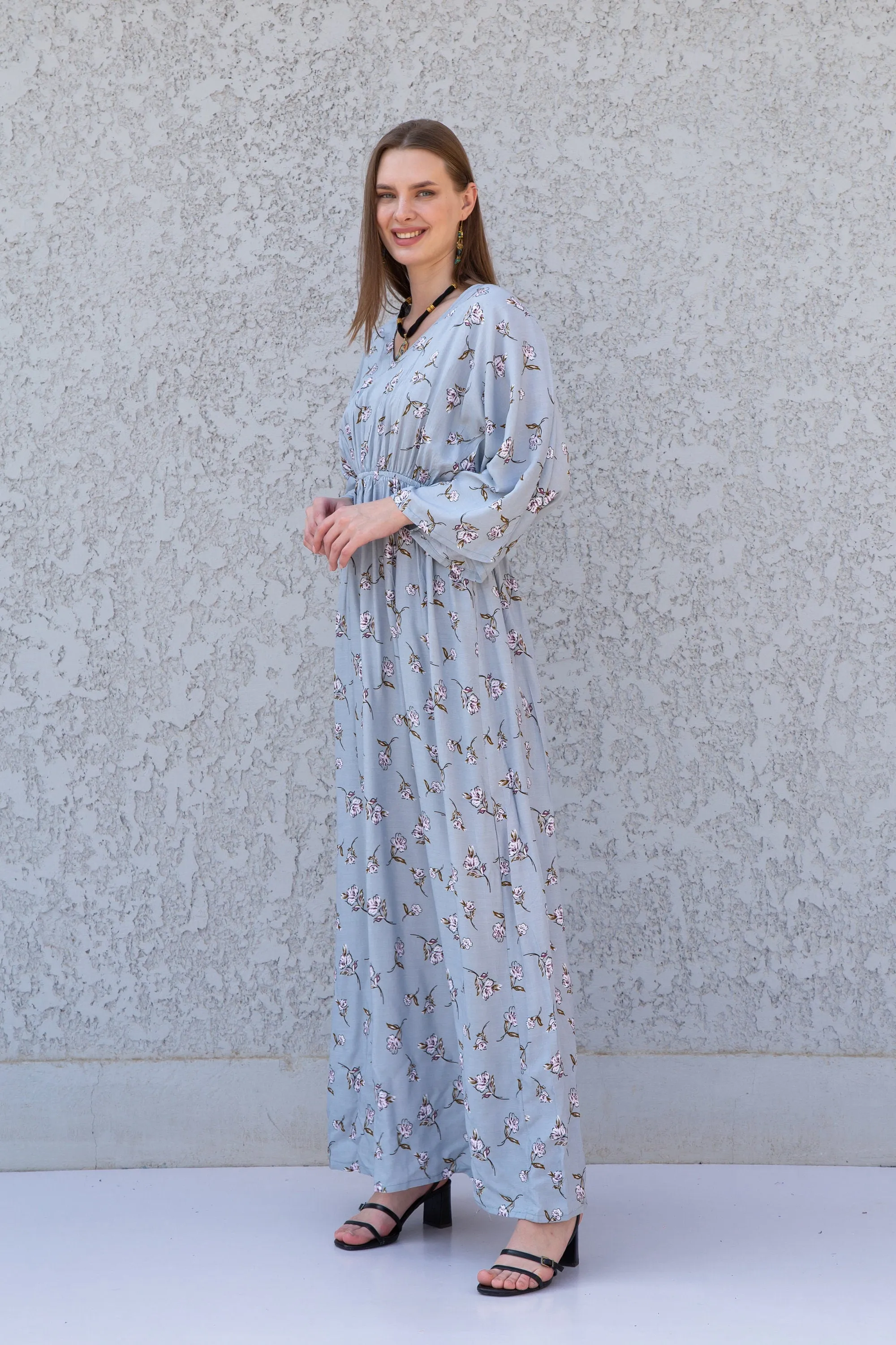 Maternity Mint Cotton Kaftan, Cotton caftan for women, Oversize kaftan Boho maxi dress,Bohemian maxi dress, Boho summer caftan