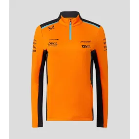 McLaren F1 Women's 2023 Team Quarter Zip Midlayer Jacket- Papaya