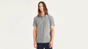 Men's Slim Fit Rib Collar Polo