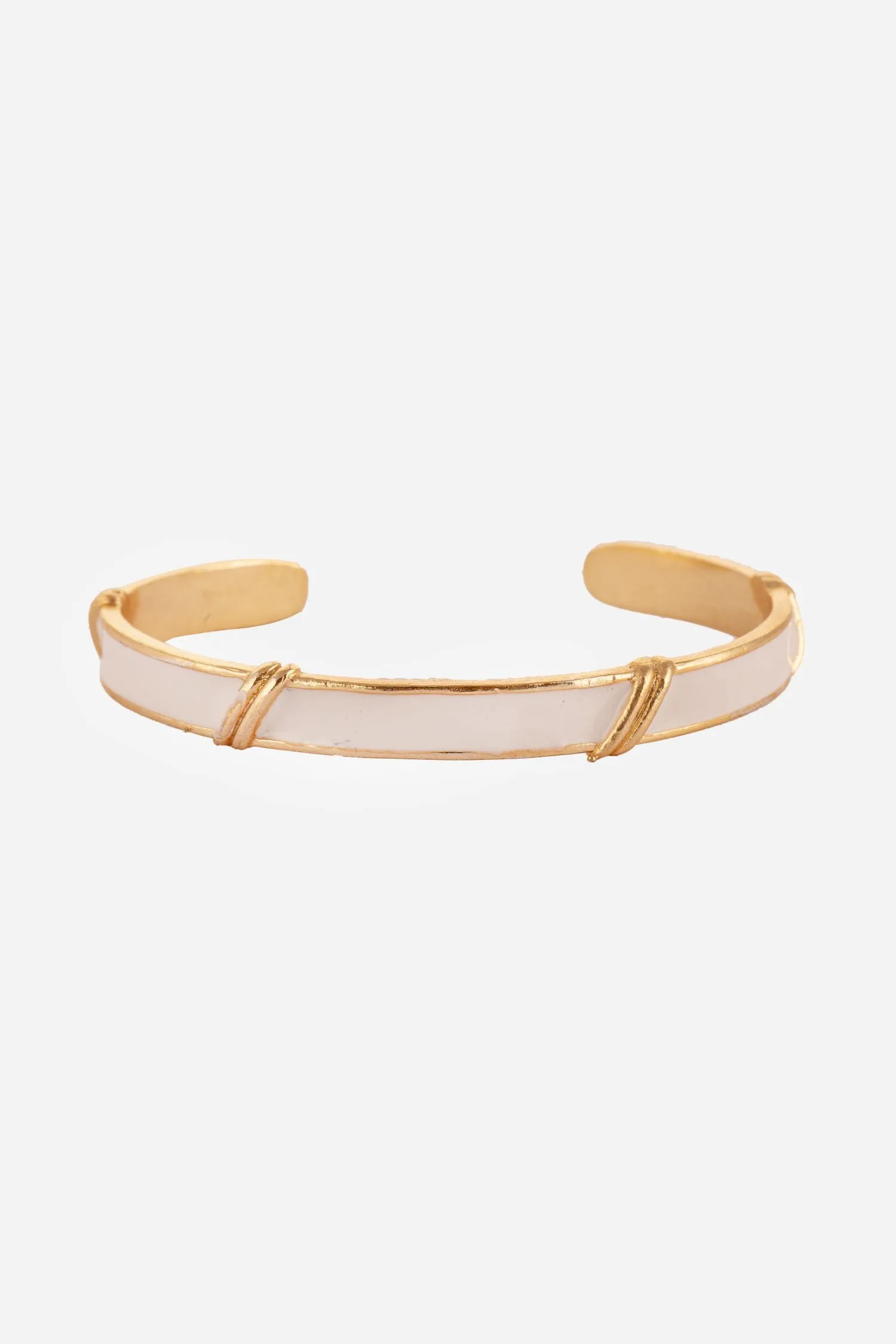 Mother Pearl Look Open Bracelet