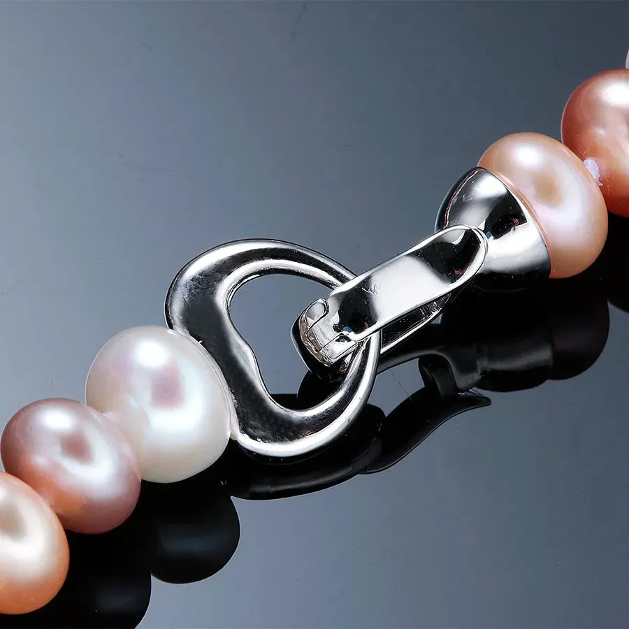 Natural Freshwater Long Multi-Colored Pearl Necklace