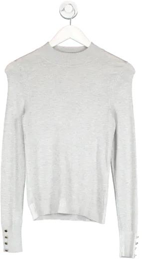 New Look Grey Fine Knit Jumper UK 6