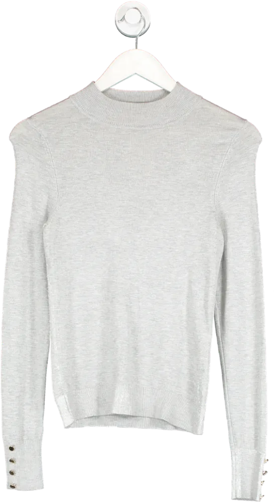 New Look Grey Fine Knit Jumper UK 6