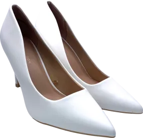 New Look White Leather Look Pointed Stiletto UK 4 EU 37 👠