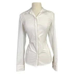 Noble Outfitters 'Madison' Show Shirt in White/Horseshoe Collar - Women's XS