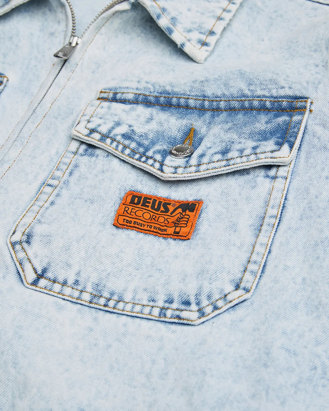 ORTIZ GARAGE JACKET - LIGHT BLUE WASH