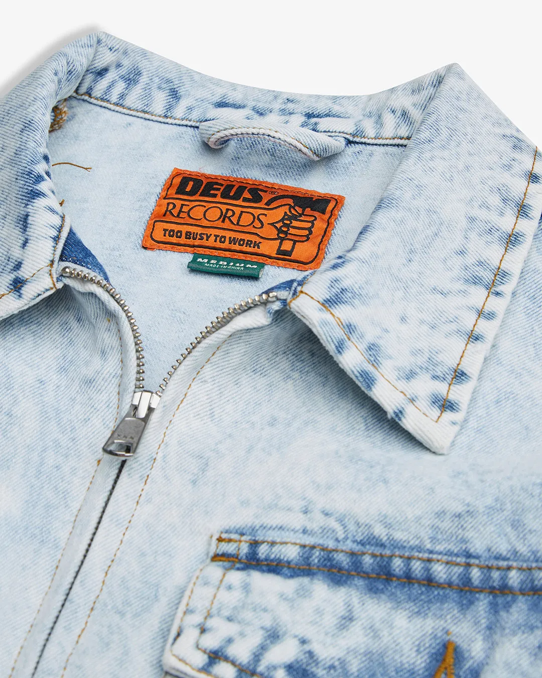 ORTIZ GARAGE JACKET - LIGHT BLUE WASH