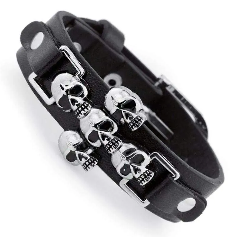 Overkill Black Skull Bracelet