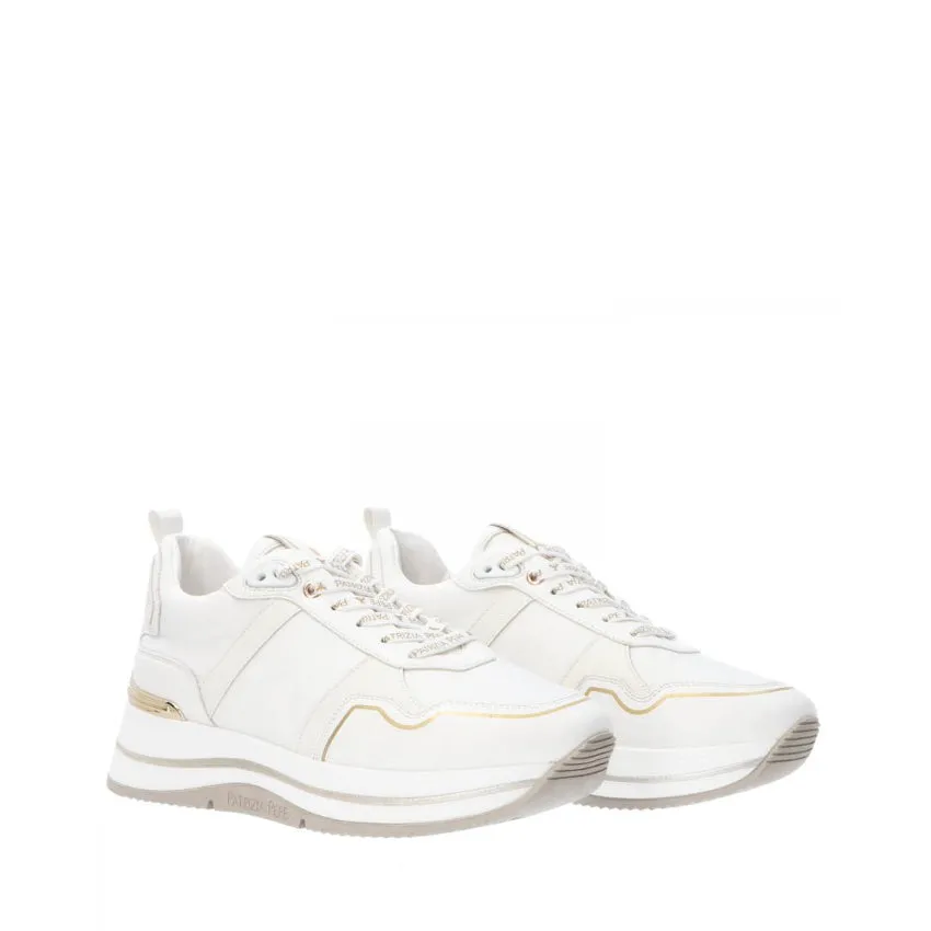 PATRIZIA PEPE SNEAKERS PPJ270 BIANCO-PLATINO PLATFORM