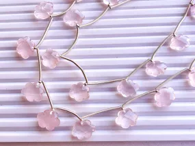 Rose Quartz Cloud shape faceted beads, Natural Rose Quartz Beads, Cloud Beads for Jewellery Making, Cloud Shape Briolette, 10 Pieces