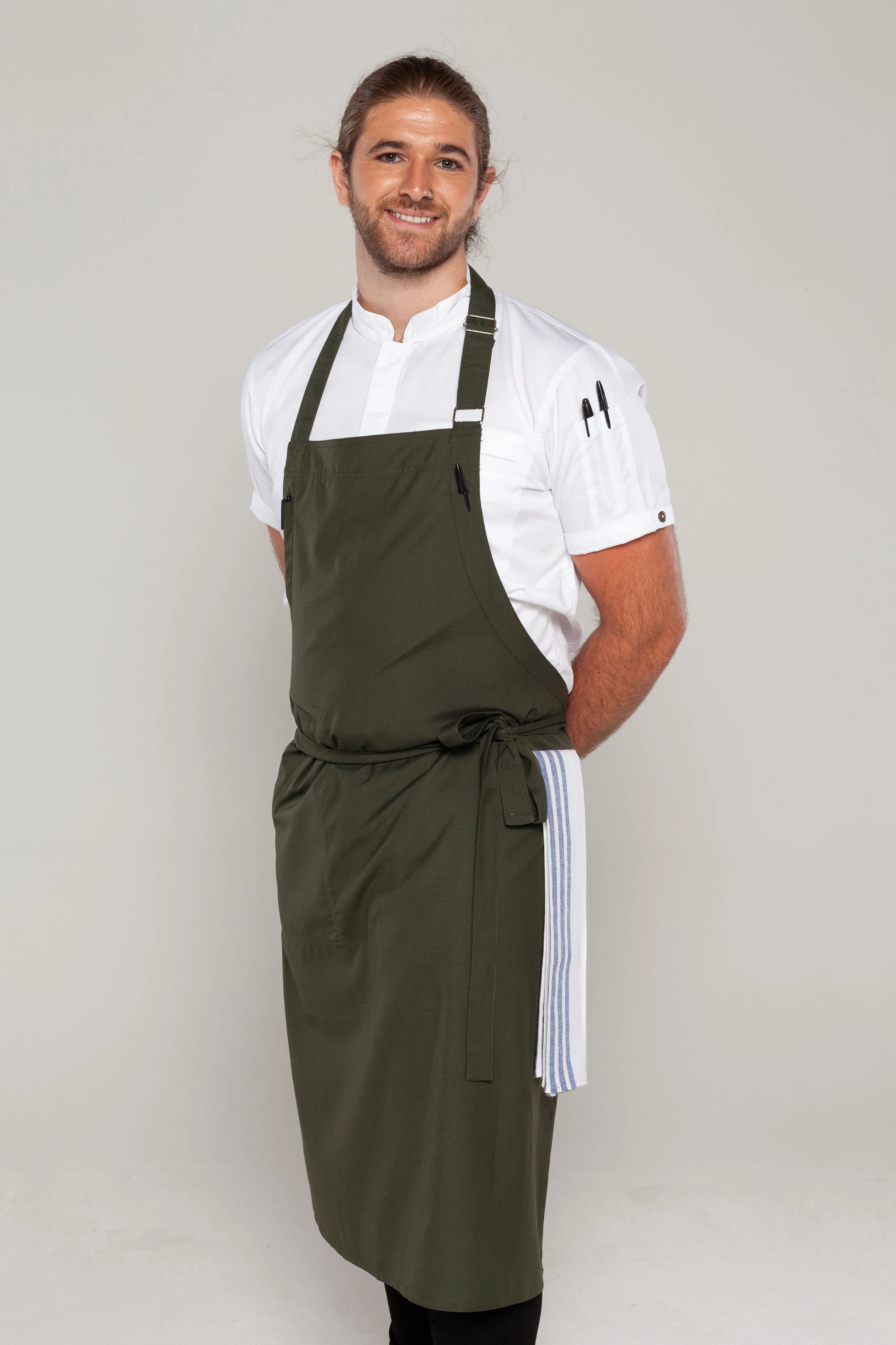 Ross Dark Green bib Chef Apron Large Size