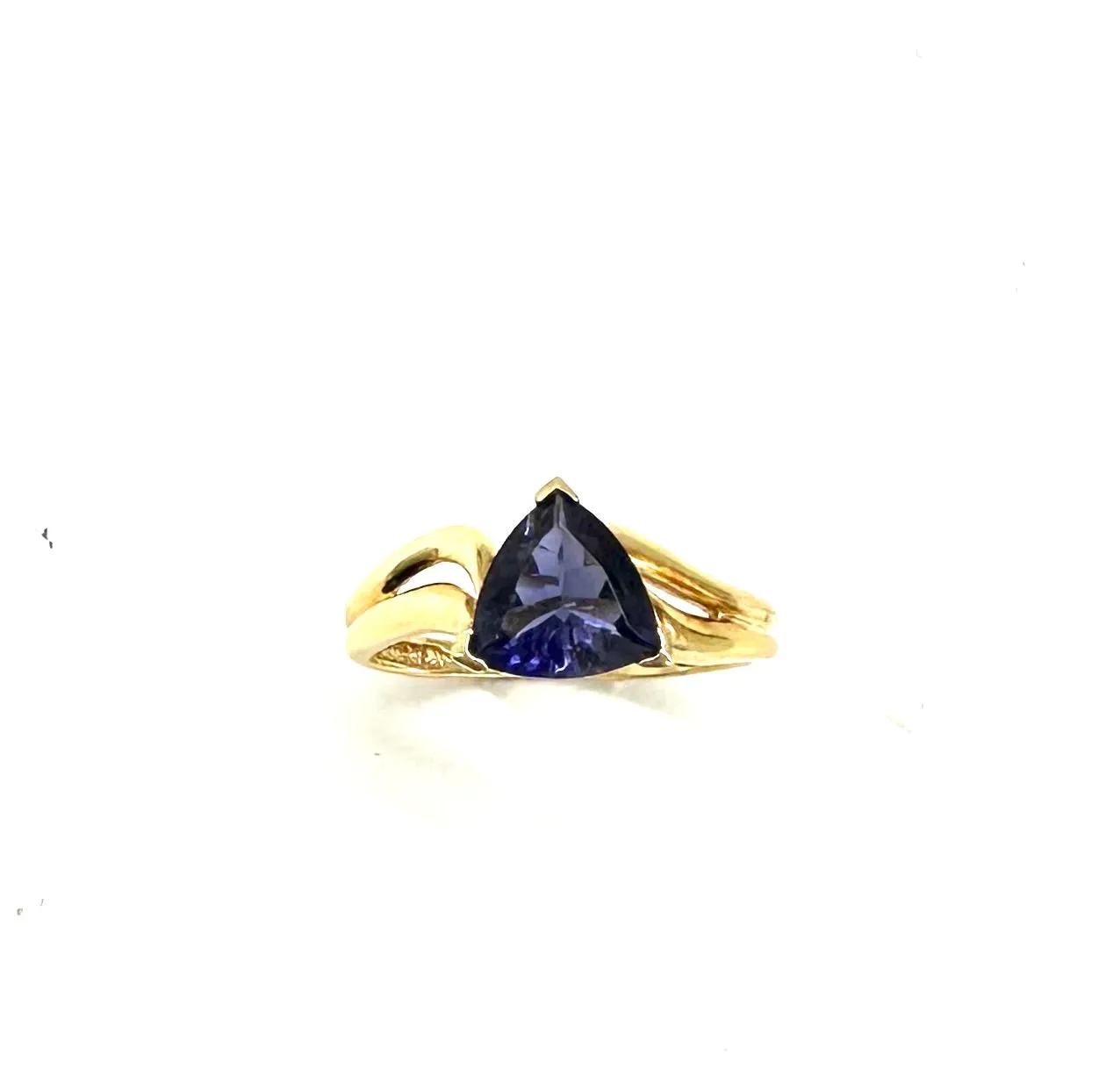 Trillion Cut Tanzanite Ring