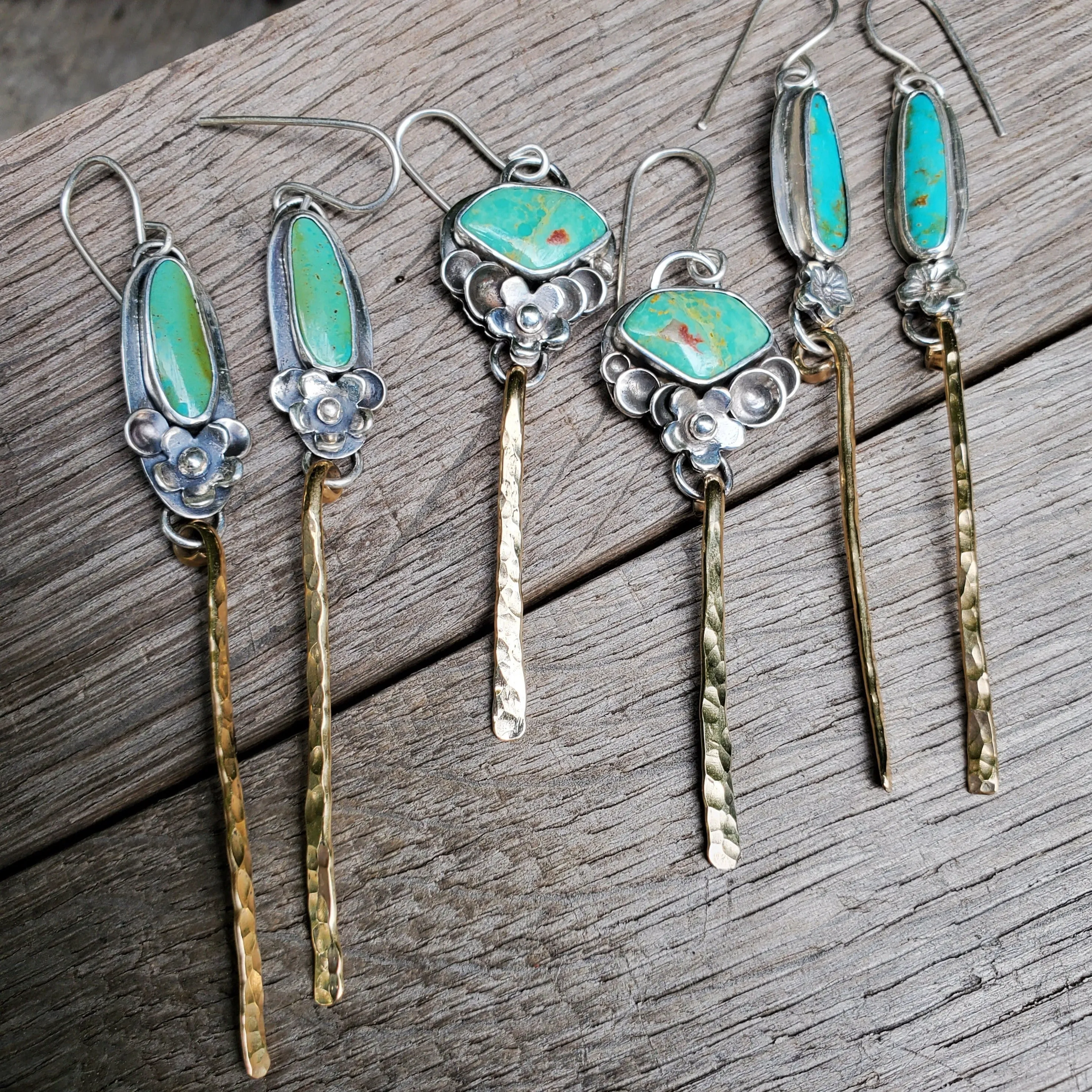 Turquoise Whimsey Long Earrings