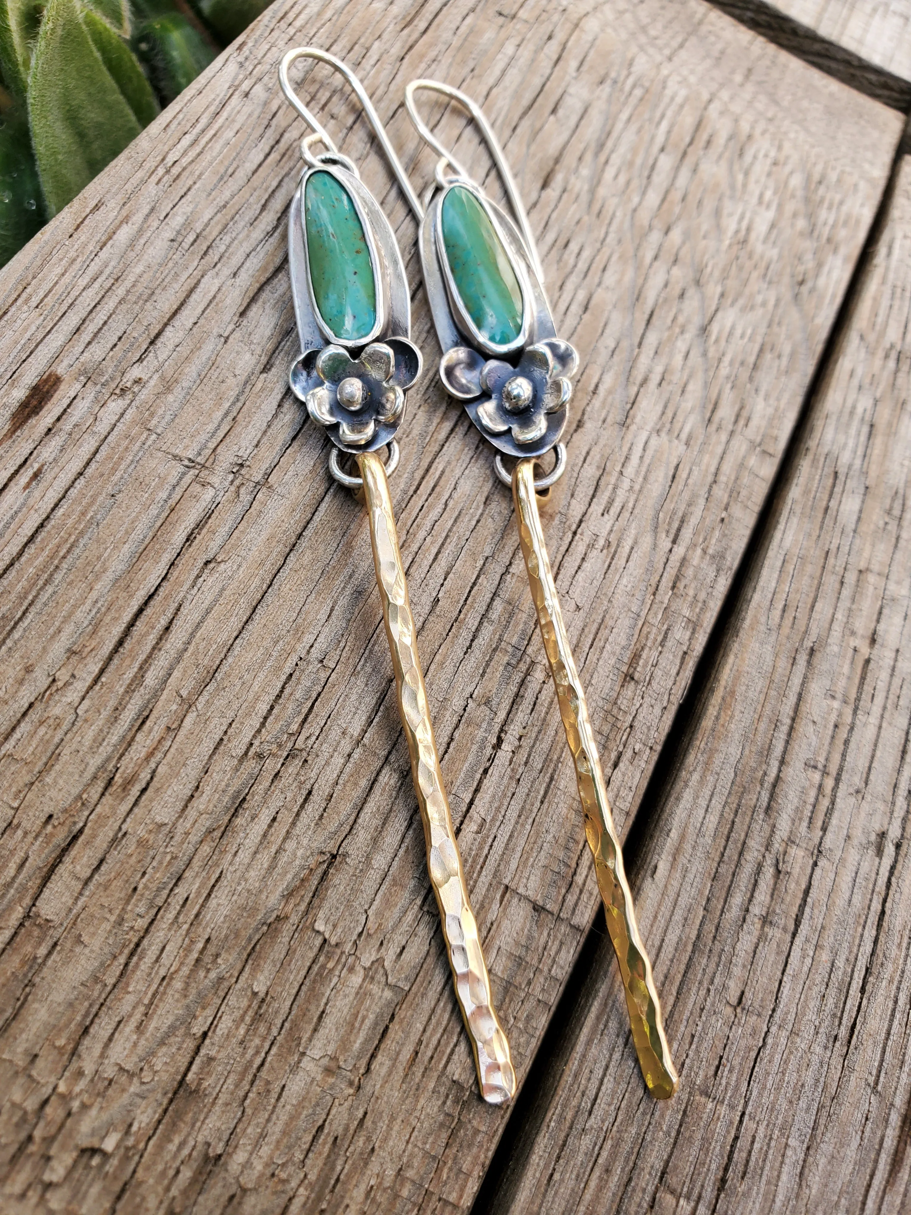 Turquoise Whimsey Long Earrings