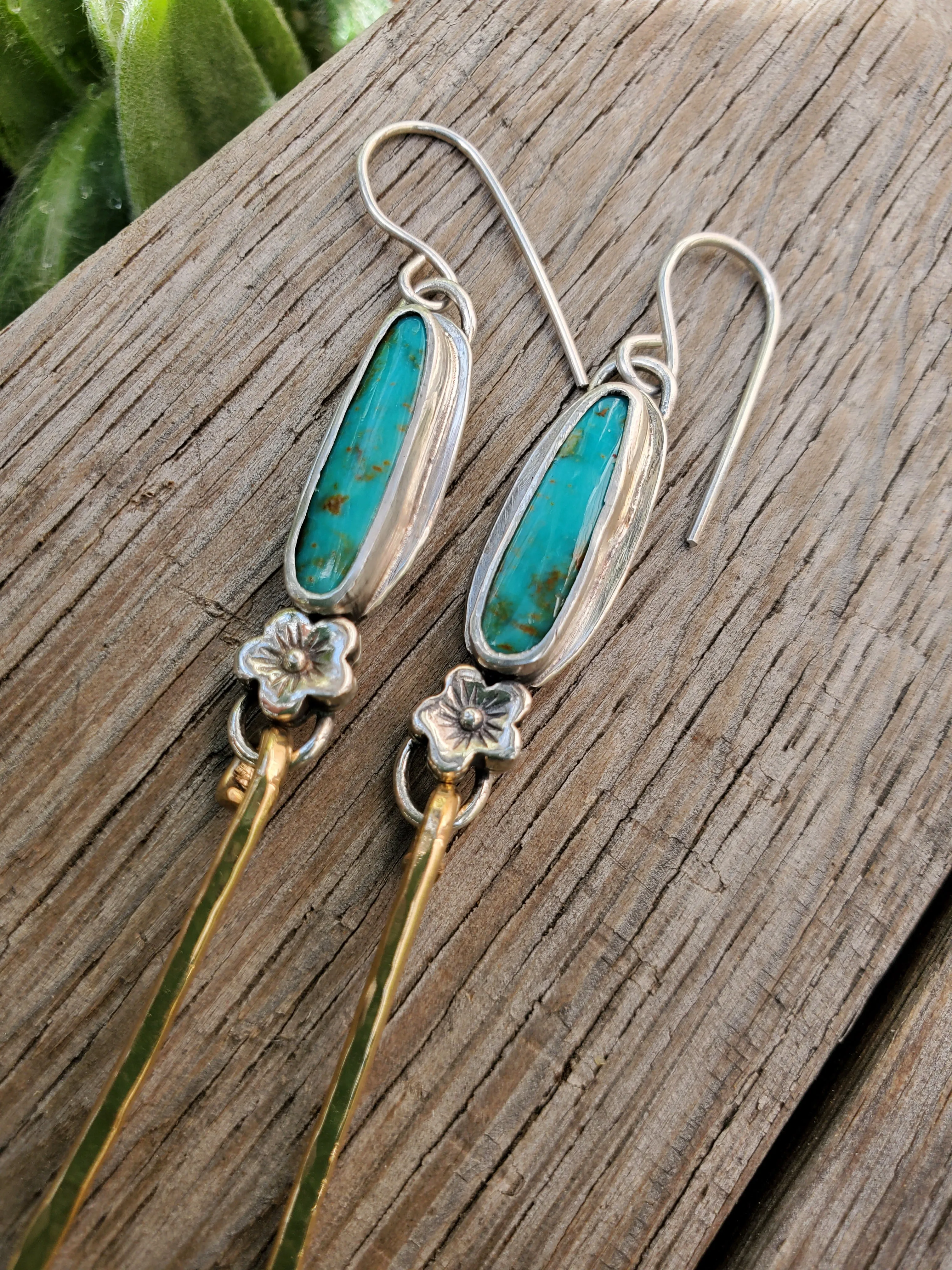 Turquoise Whimsey Long Earrings