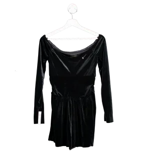 Urban Outfitters Black Velvet Playsuit UK M