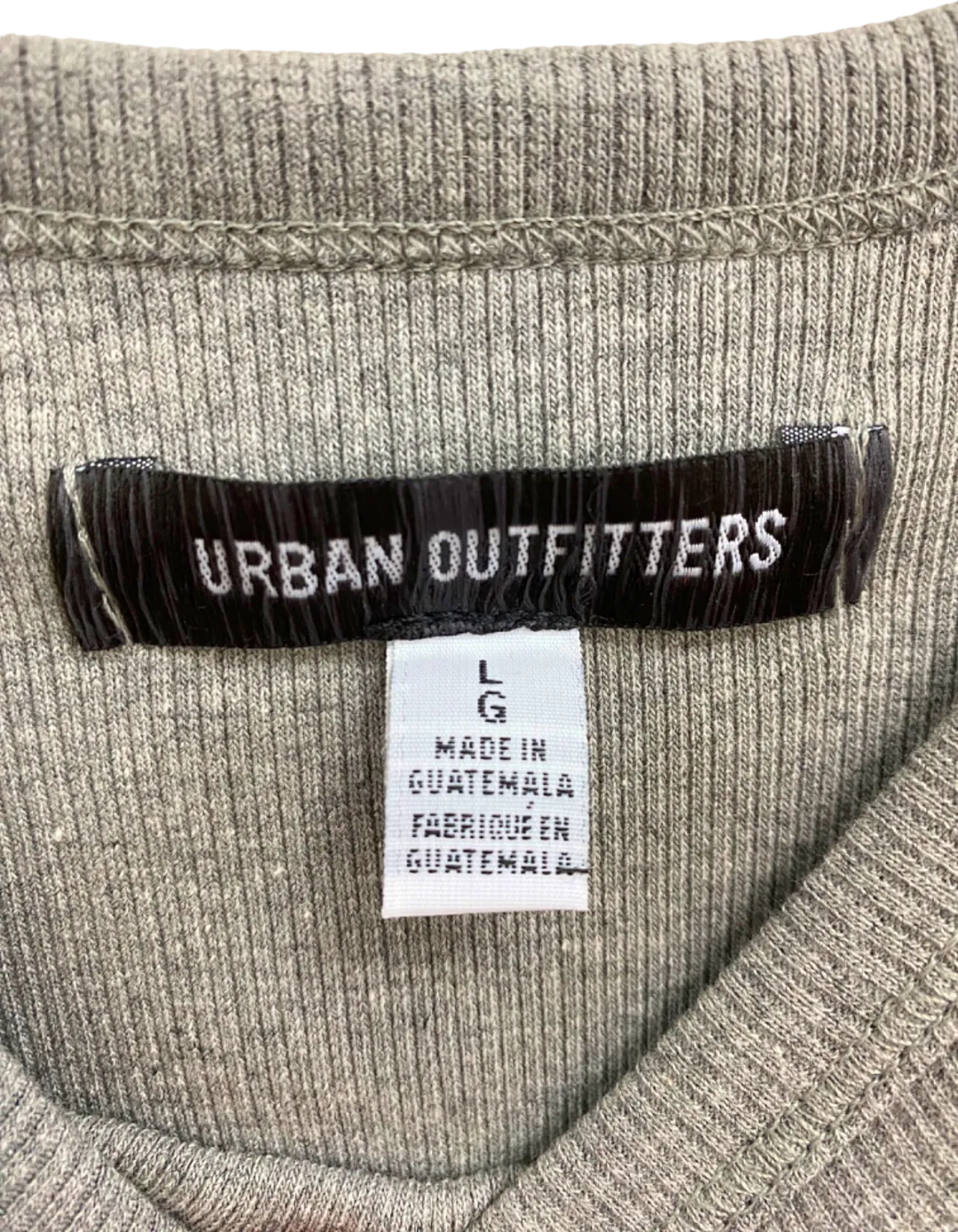 Urban Outfitters Grey Ribbed Tank Top UK 14