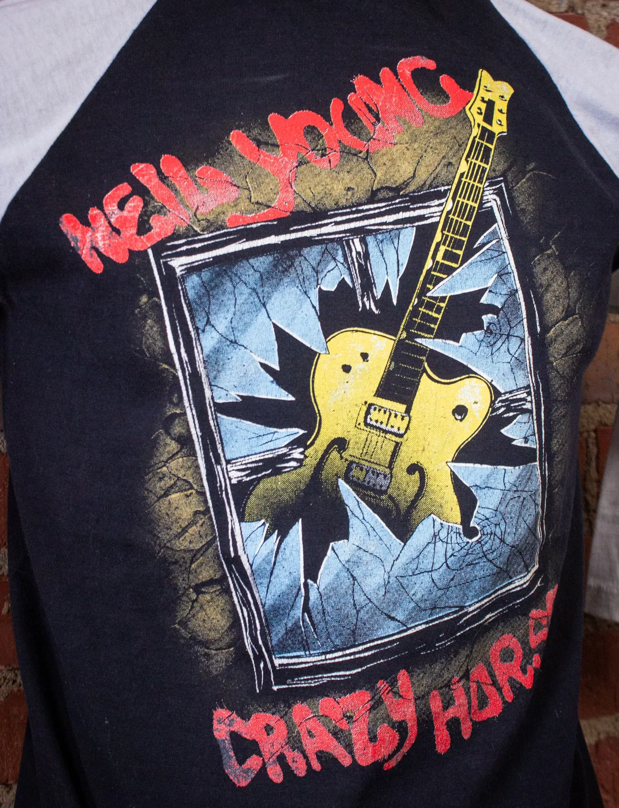 Vintage Neil Young Crazy Horse Concert T Shirt Raglan 1986 Small/Medium