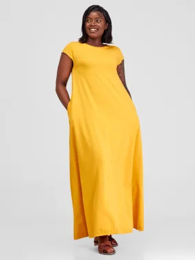 Vivo Basic Kena Tent Maxi Dress - Mustard