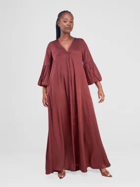 Vivo Hanabi Tent Maxi Dress - Dark Brown