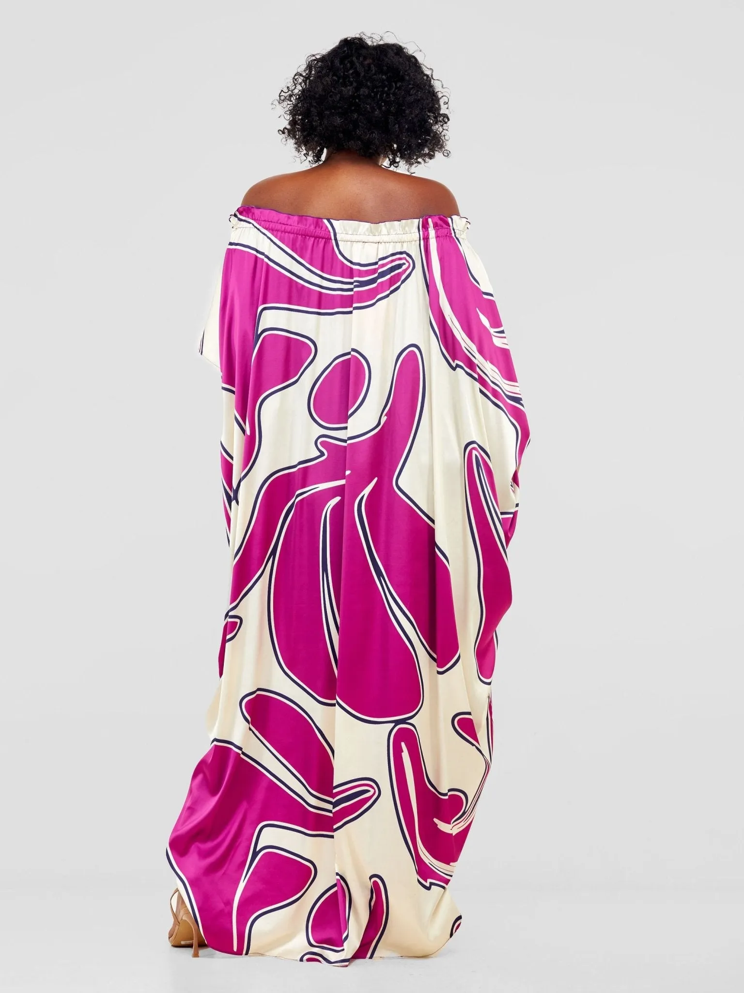 Vivo Sanyu Maxi Tent Dress - Purple / Cream Zazi Print