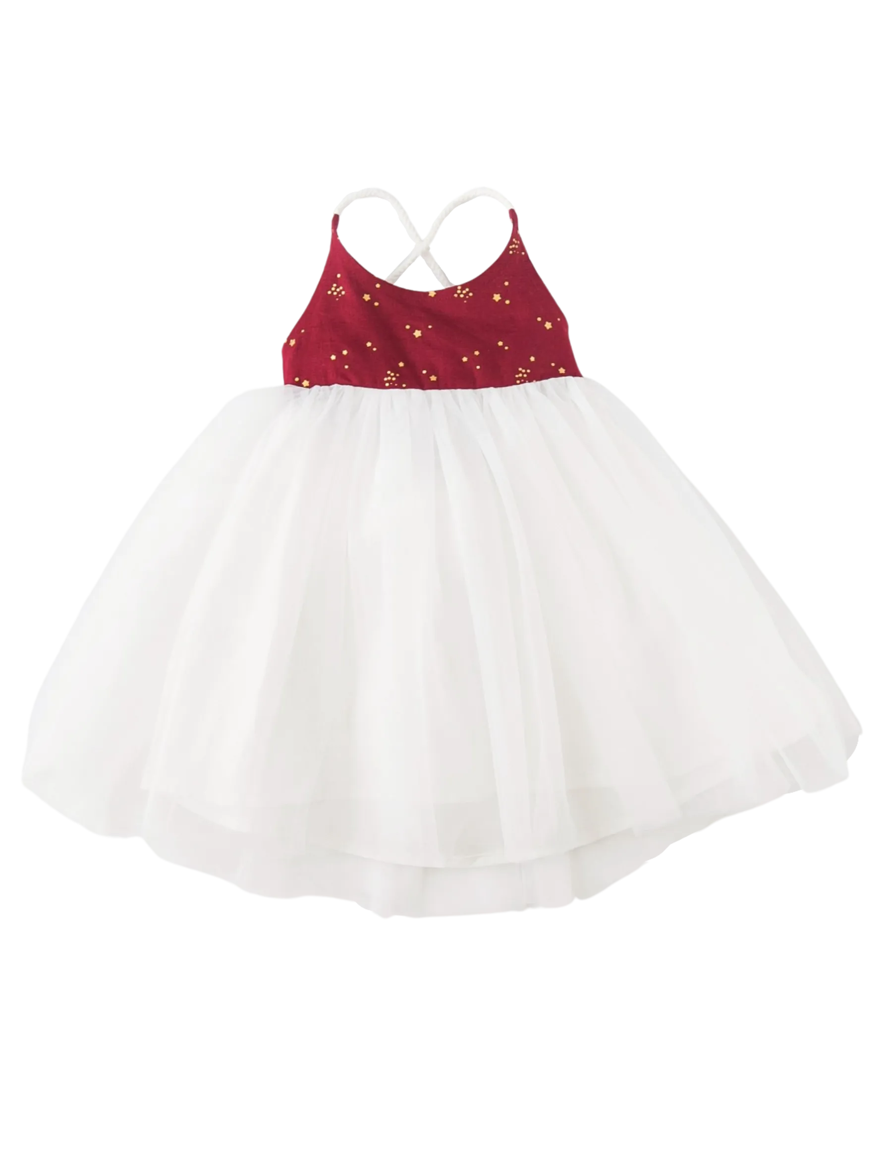 Willa Linen Tutu Dress - Golden Stars