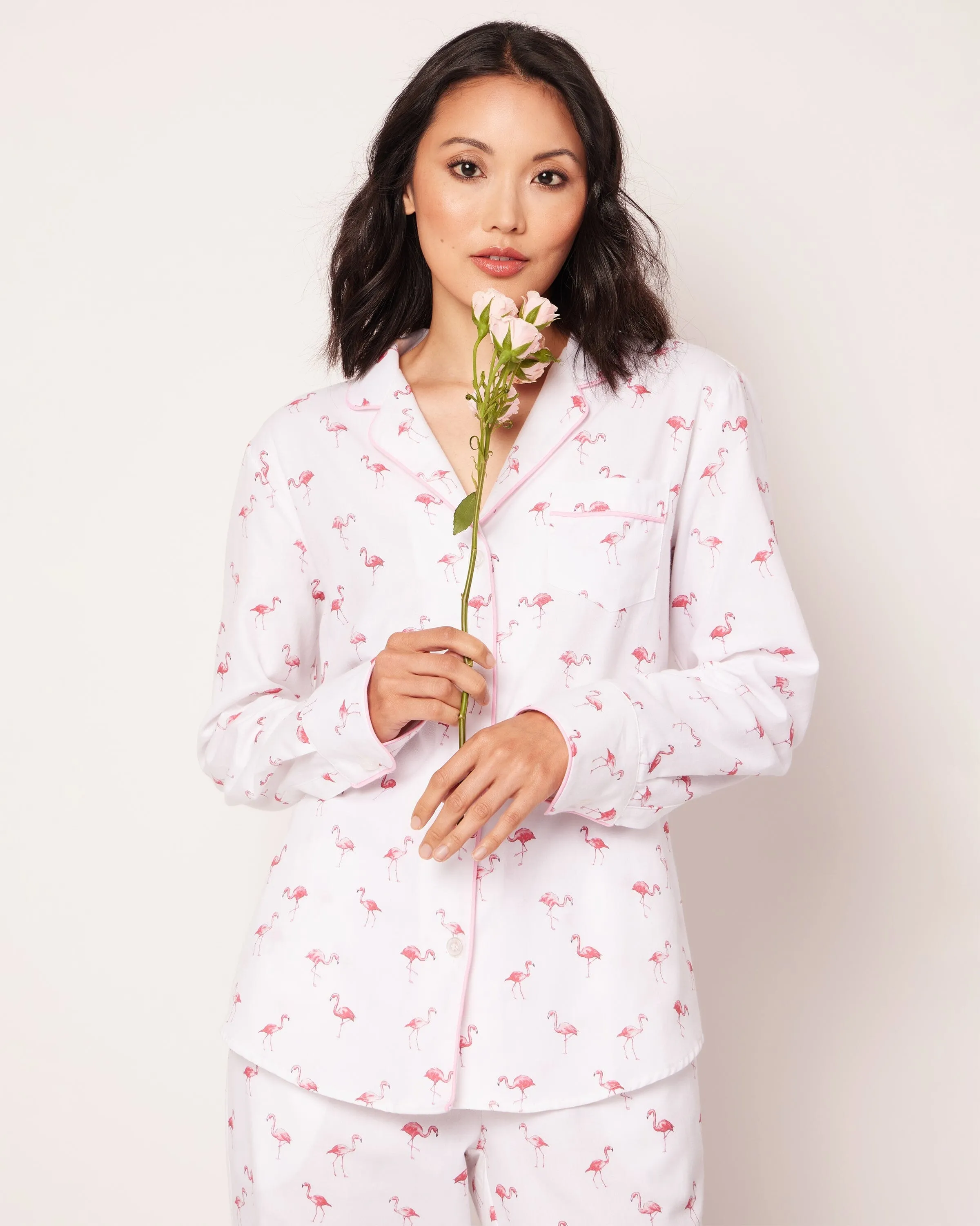 Women's Twill Pajama Set | Flamingos